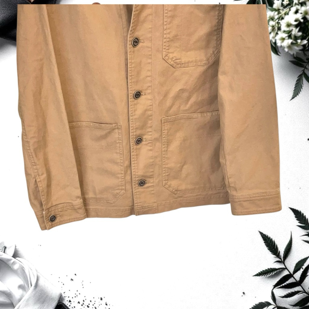 Good Fellow & Co Rust Cinnamon Brown Woven Button Chore Shirt Men Size Small - Picture 3 of 6